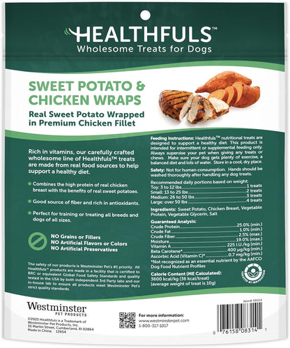 Healthfuls Chicken Wrapped Sweet Potato Dog Treats, 16Oz2