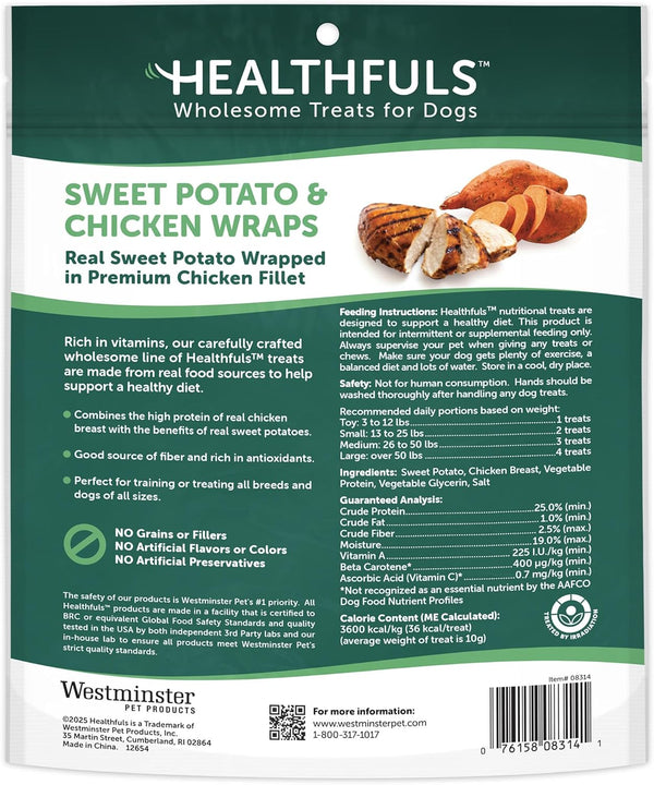 Healthfuls Chicken Wrapped Sweet Potato Dog Treats, 16Oz2