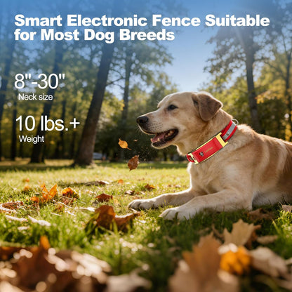 GPS Wireless Dog Collar Fence System with Free App, Smart Portable Electric Dog Fence 64-3280Ft, Waterproof, Rechargeable for Medium Large Dogs Outdoor Use6