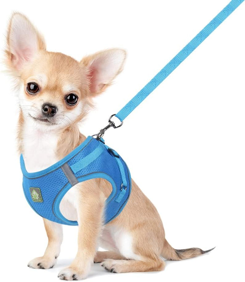 feimax-dog-harness-and-leash-set-no-pull-breathable-soft-mesh-puppy-vest-harness-reflective-adjustable-pet-harnesses-for-small-medium-dogs-and-cats-outdoor-easy-control-for-walking