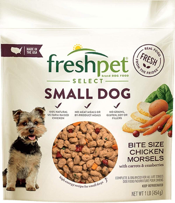 Freshpet Healthy & Natural Food for Small Dogs/Breeds, Fresh Grain Free Chicken Recipe, 1Lb, Yellow (6-27975-01204-5)12