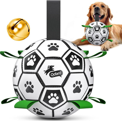 QDAN Dog Balls, 6 Inch Dog Soccer Ball with Straps, Herding Balls for Dogs | Outdoor Dog Toys Balls for 20-40 Lb Dogs, Puppy Ball to Keep Them Busy, Dog Pool Water Play Toy, Puppy Birthday Gifts26