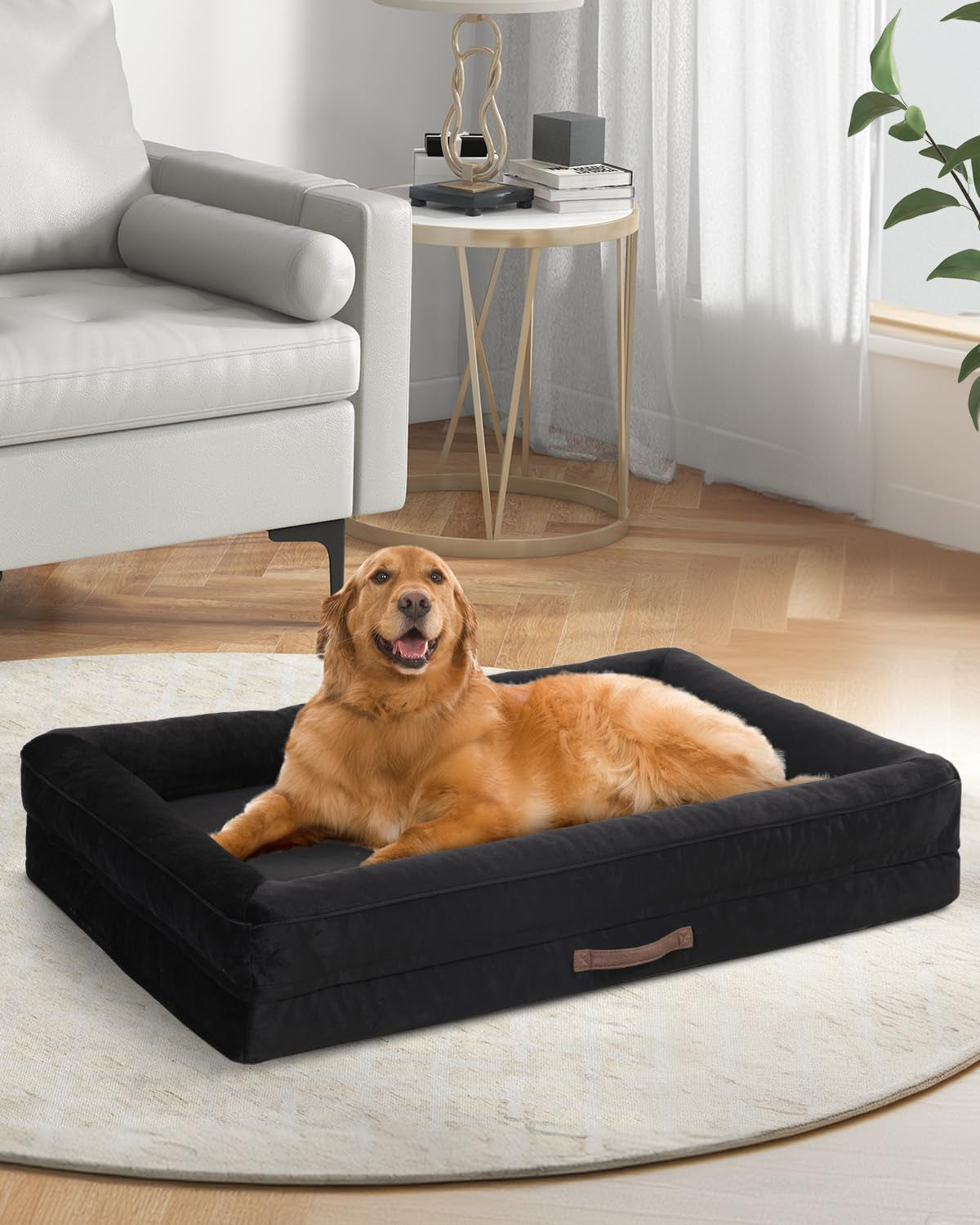 upvilla-orthopedic-dog-bed-xl-four-sided-dog-sofa-washable-cover-gray