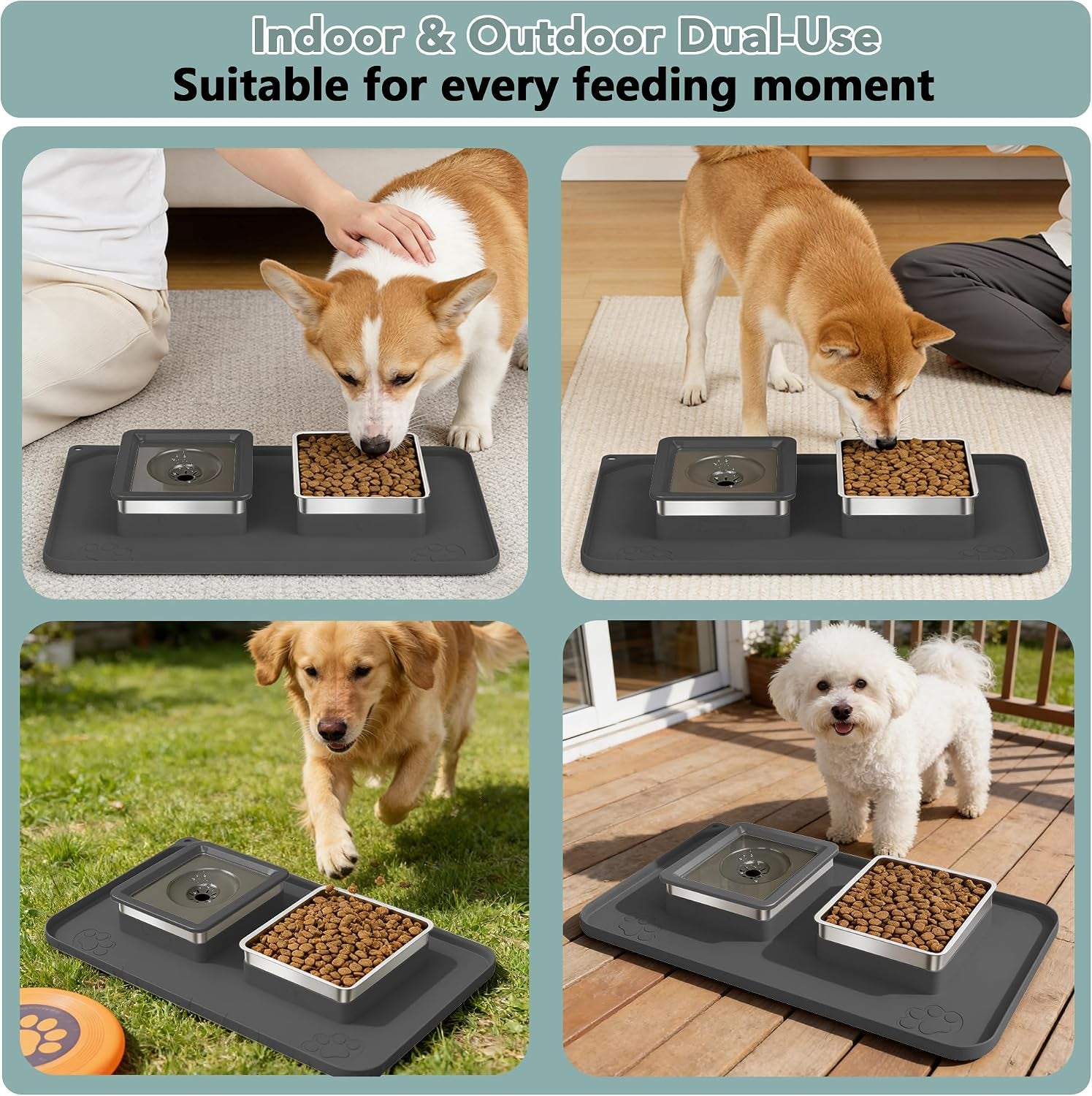 no-spill-1-5l-large-stainless-steel-dog-water-and-food-bowl-set-2-in-1-304-material-bowl-set-no-spill-water-food-floating-disk-slows-drinking-anti-slip-mat-easy-to-clean-home-travel