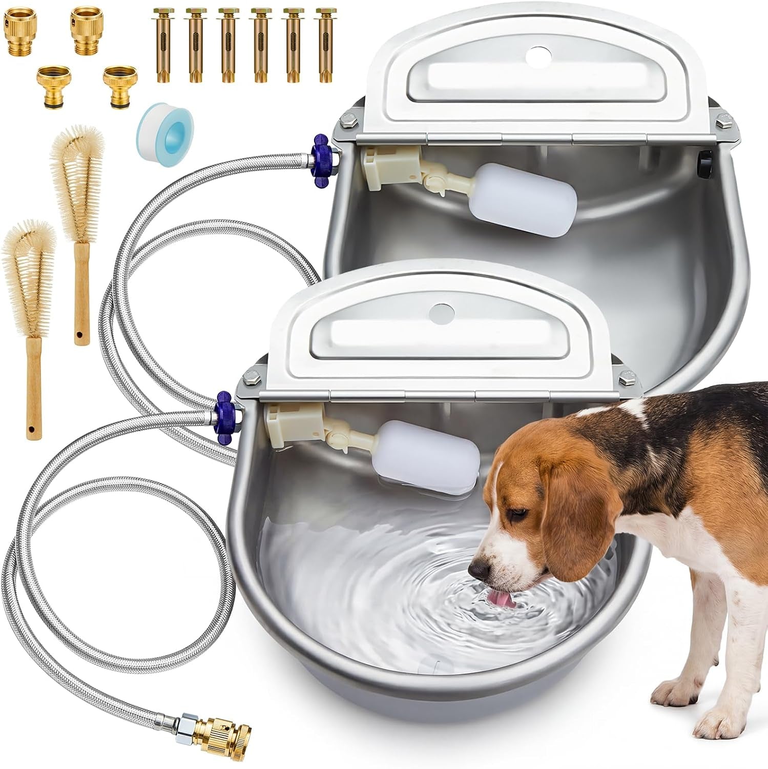 tessco-for-you-2-pack-1-2-gallon-automatic-horse-water-bowl-large-stainless-steel-dog-waterer-dispenser-with-float-valve-automatic-animal-waterer-for-dog-chicken-pig-cattle-goat-farm-4-5l-152-oz