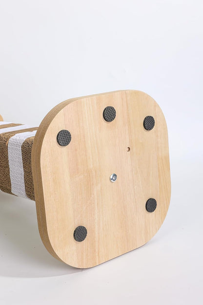 Cat Scratching Post for Indoor Cats, 23.6 Inch Tall Cardboard Cat Scratcher Pad for Kittens & Cats, Multi Surface Scratching Board, Easy Assembly, Protects Furniture5