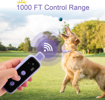 Bousnic Dog Shock Collar for 2 Dogs - (8-120Lbs) Waterproof Rechargeable Electric Dog Training Collar with Remote for Small Medium Large Dogs with Beep Vibration Safe Shock Modes(Purple)4