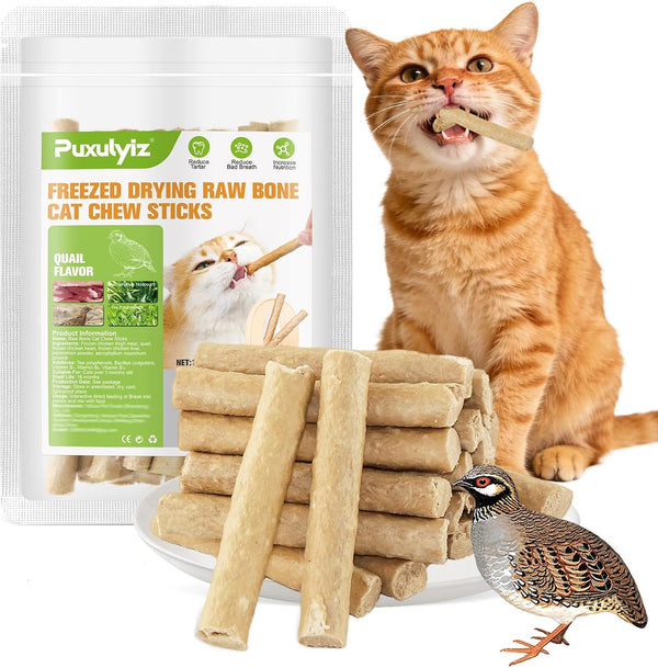 Freezed Dried Cat Chew Sticks, Cat Dental Treats for Freshens Breath and Controls Tartar, Feline Teething Sticks12