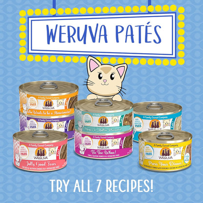 Weruva Wet Cat Food, Press Your Lunch with Chicken Pate, 3Oz Can, Pack of 127