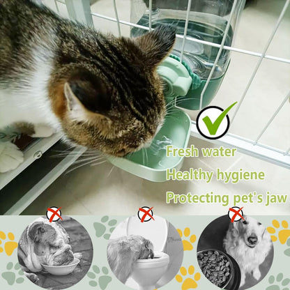 35Oz Hanging Automatic Rabbit Water Dispenser, Cage Water Bottle Auto Gravity Pet Water Station for Small Animals, Puppy Kitten Rabbit Chinchilla Hedgehog Ferret, 1L(Green)4