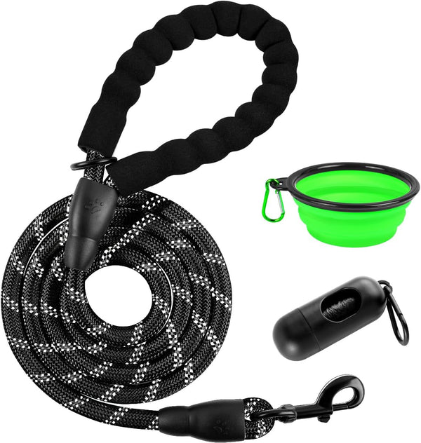 BARKBAY Dog Leashes for Large Dogs Heavy Duty Dog Leash 4/5/6 FT with Comfortable Padded Handle and Highly Reflective Threads for Medium Large Dogs Walking Training Running (5Ft-1/2'',Pink)10