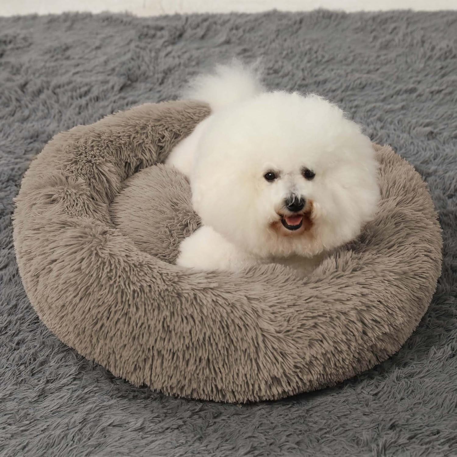 hachikitty-calming-donut-cuddler-dog-bed-round-fluffy-pet-bed-with-sewn-in-cushion-for-large-dogs-washable-large-taupe-30