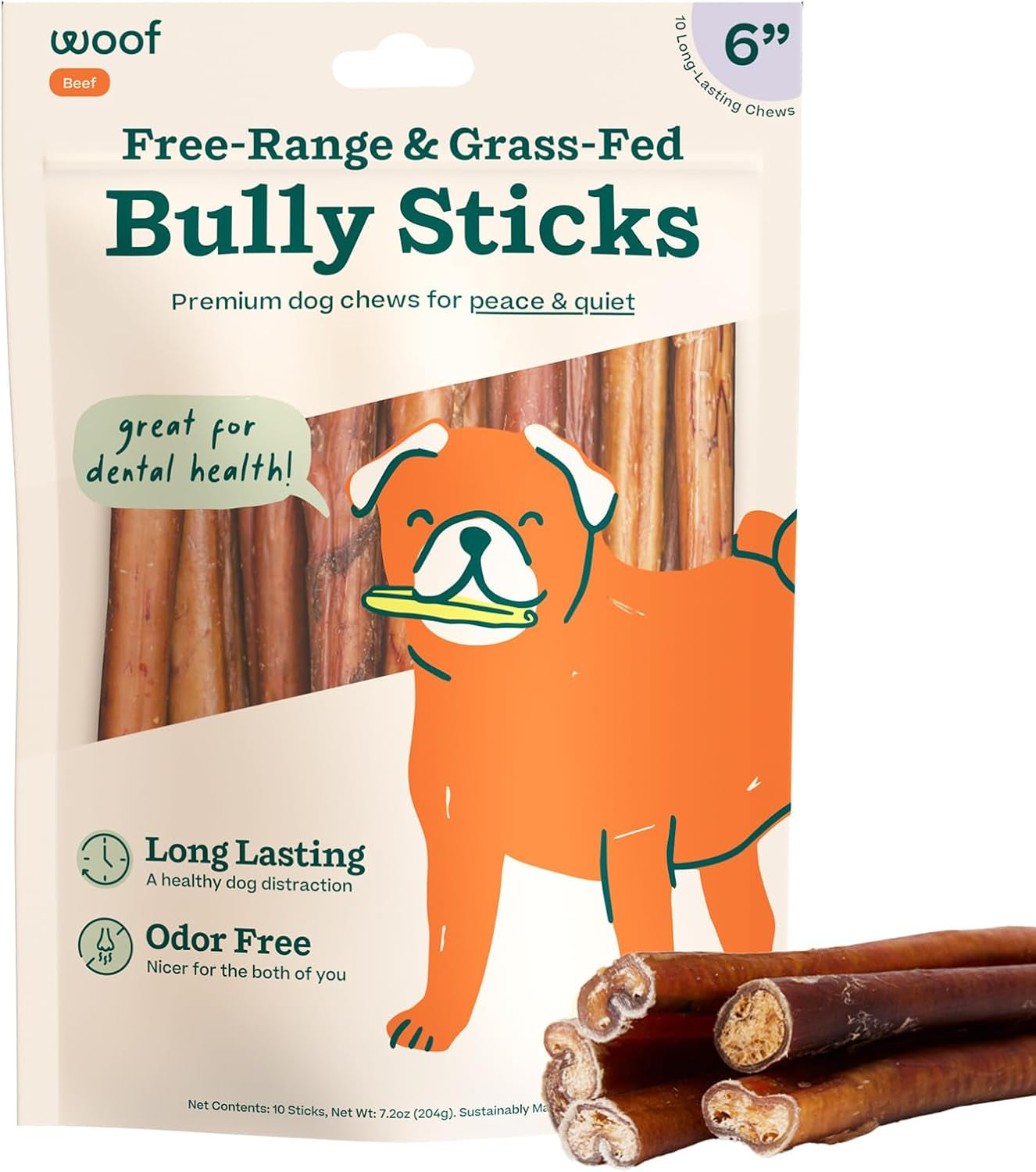 woof-bully-sticks-dog-treats-chew-sticks-for-dogs-long-lasting-dog-chew-treats-made-with-free-range-grass-fed-beef-6-sticks-10pk