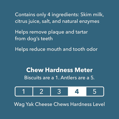 Amazon Brand - Wag Yak Cheese Himalayan Dog Chews, Dog Treats for Medium Size Dogs, All Natural, High Protein for Aggressive Chewers, 15-35 Lbs, 3 Count, 6.9 Oz5