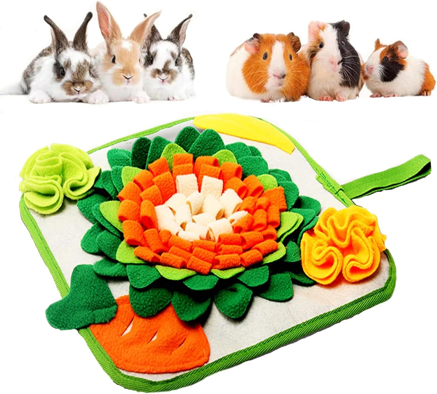 rabbit-foraging-mat-interactive-bunny-snuffle-mat-for-small-animals-puzzle-toy-indoor-enrichment-feeding-mat-11-8-treat-dispenser-for-bunny-guinea-pigs-ferrets-chinchillas-hamste-puppies