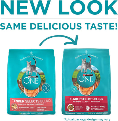 Purina ONE Natural Dry Cat Food, Tender Selects Blend with Real Salmon - 7 Lb. Bag2