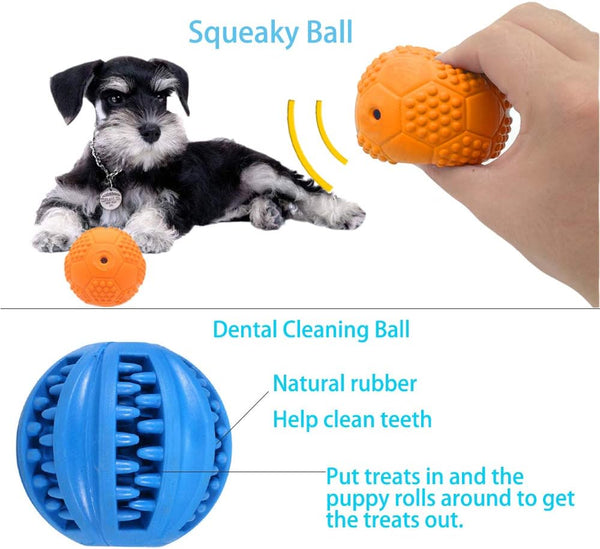 Volacopets Puppy Balls - Pack with Different Functions & Teething Toys for Small Dogs, Squeaky Dog Balls, Rubber Chew Toys for Enrichment4