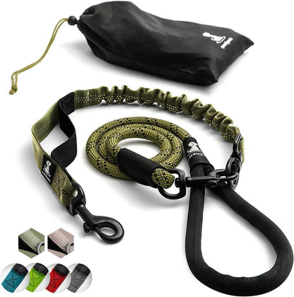 Sparklypets Double Dog Leash for 2 Dogs – Rope Bungee Dual Leash for Medium and Large Breeds with Padded Handles & Tangle Free (Teal, Medium/Large)9