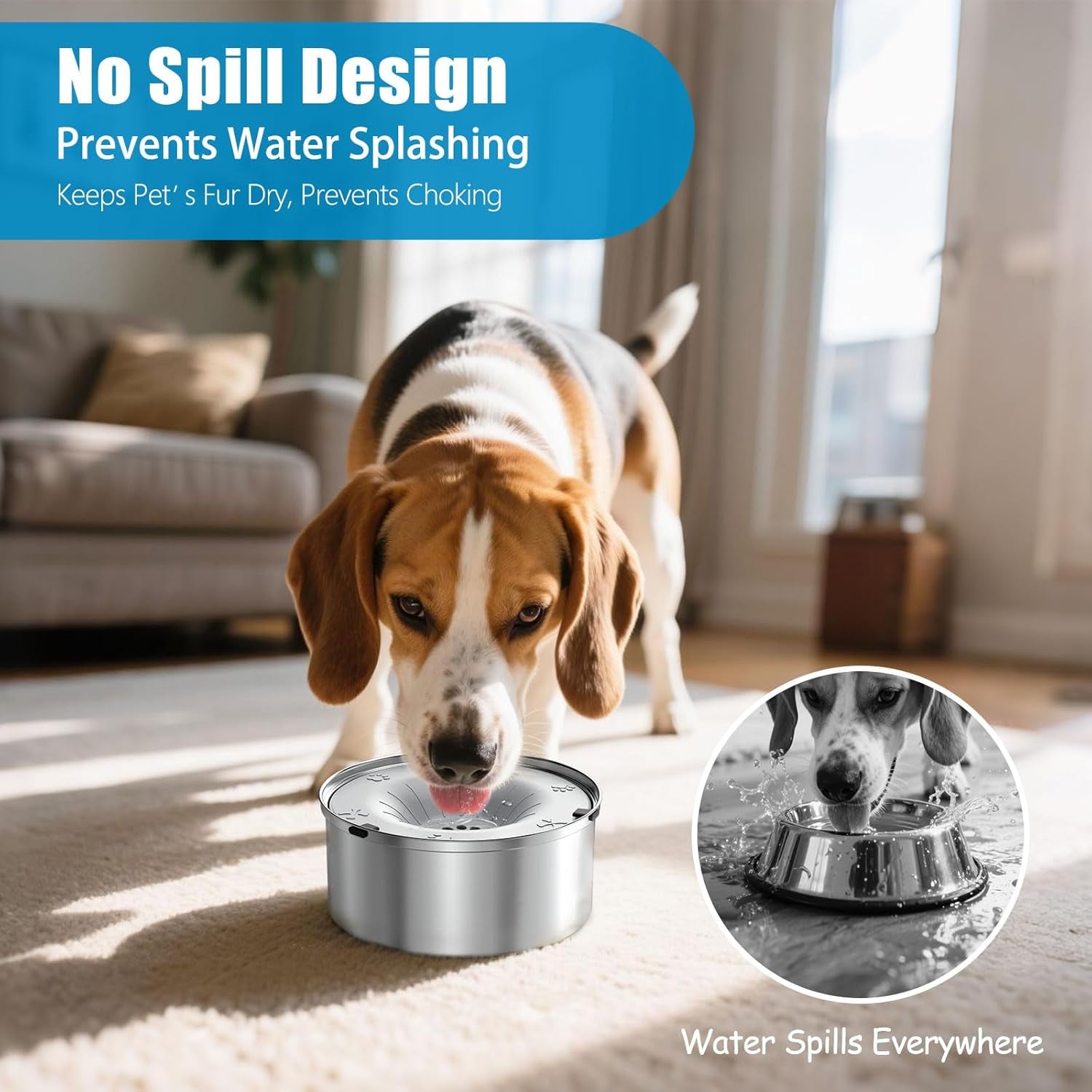 schitec-dog-water-bowl-no-spill-40oz-1-2l-slow-drinking-anti-splash-stainless-steel-dog-bowl-with-floating-disk-spill-proof-pet-travel-water-dispenser-for-sloppy-messy-drinkerslight-gray