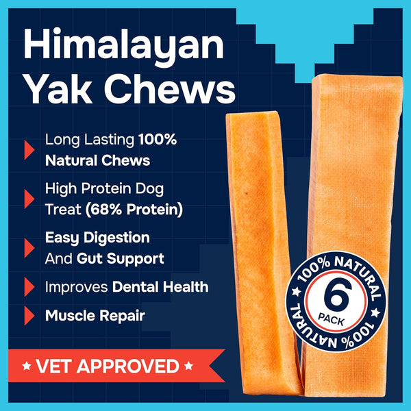 100% Natural Yak Cheese Himalayan Made Dog Chews All Breeds - Lactose Free Yak Chew for Small Medium & Large Dogs - Dental Cleaning Dog Chews for Aggressive Chewers - Long Lasting Odor & Gluten Free2