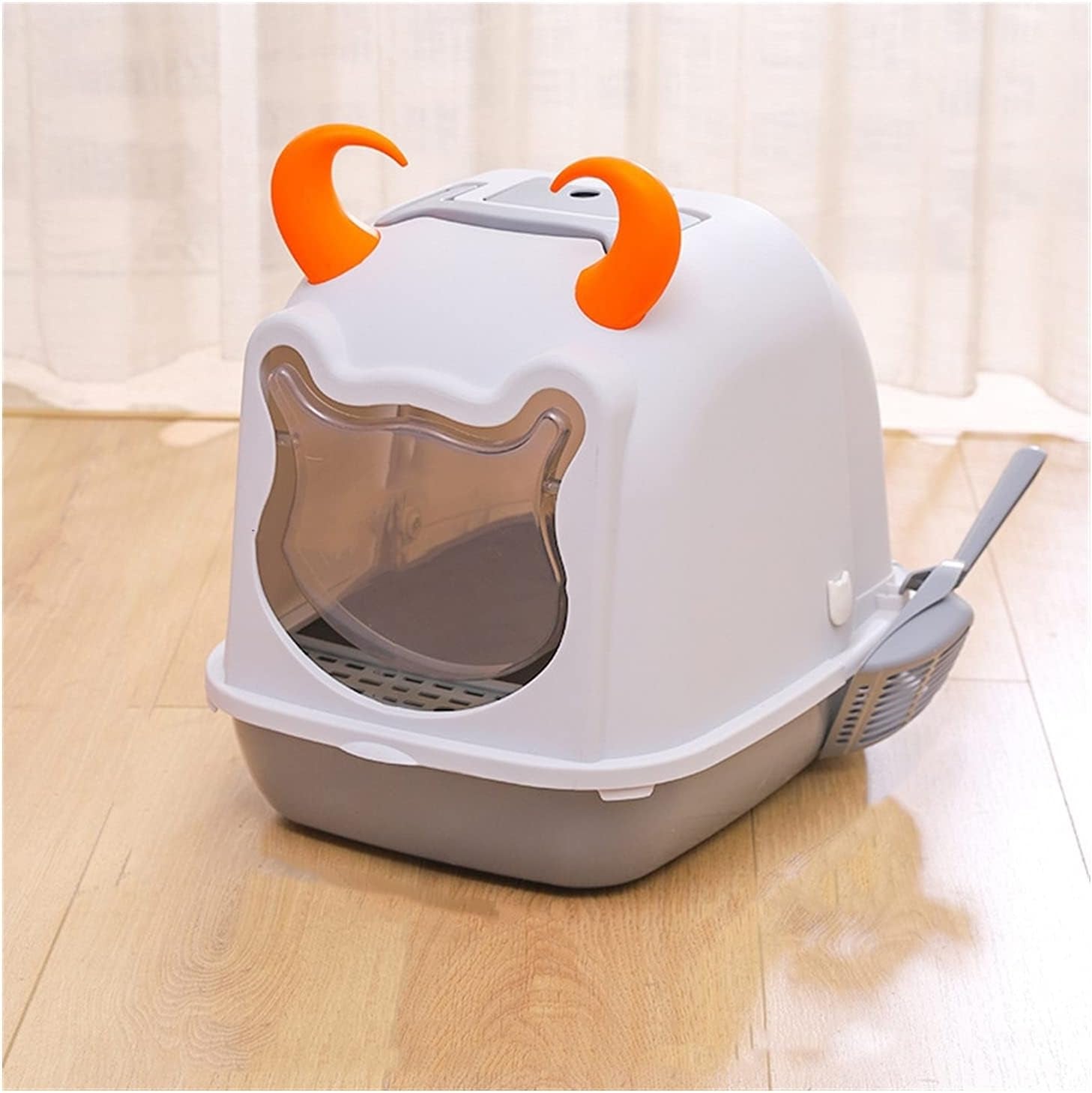 dog-potty-training-toilet-cat-litter-box-pan-with-scoop-and-hooded-cover-cute-large-cats-toilet-pet-kitty-enclosed-easy-cleana