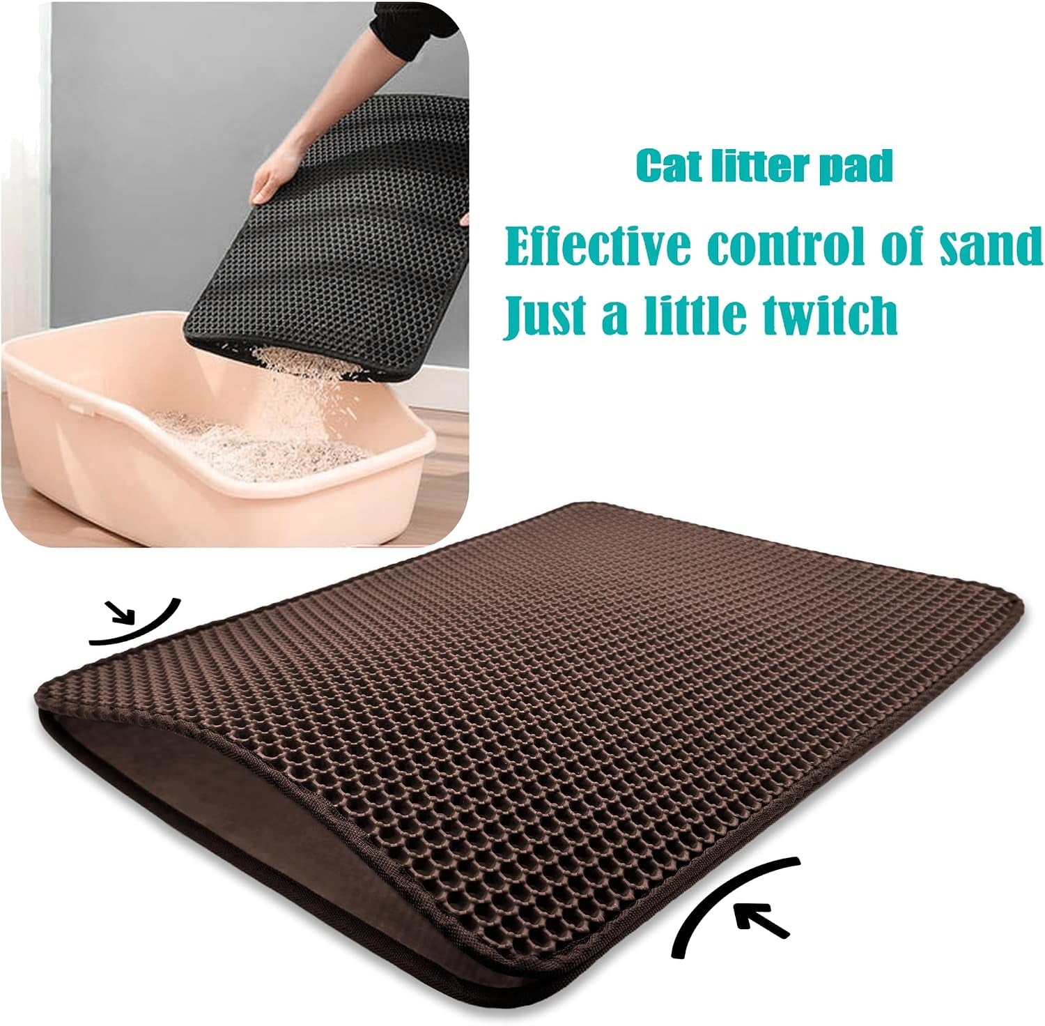 httmt-23x17-inch-pet-supplies-cats-litter-housebreaking-58x43-brown-cat-litter-mat-double-layer-pad-trapper-folding-pad-eva-foam-rubber