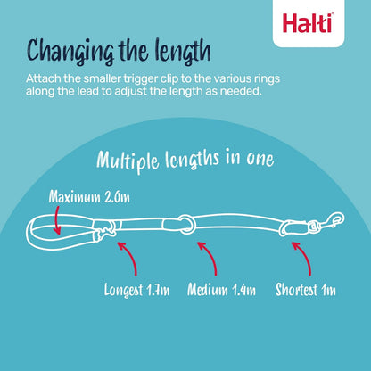 Halti Training Leash - Multifunctional Double-Ended Dog Leash, Ideal for Anti-Pulling Dog Training. Lightweight, Soft & Durable. Suitable for Medium to Large Dogs & Puppies (Size Large, Black, 2M)2