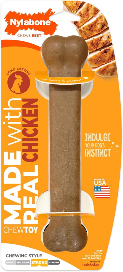 Nylabone Strong Chew Ring Dog Chew Toy Made with Real Beef & Chicken | X-Large Breeds, Durable, Long-Lasting Dog Bone, Textures Help Clean Teeth, Keeps Dogs Busy, for Dogs 50+ Lbs15