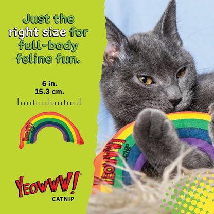 Yeowww! Catnip Rainbow Toy for Cats - Colorful Arch Shape - Durable Cotton Twill - Made in the USA - Stuffed with Organically Grown Catnip5