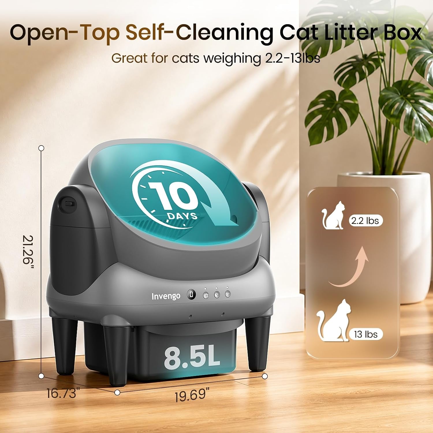 invengo-automatic-self-cleaning-cat-litter-box-open-top-design-with-safety-sensors-and-anti-pinch-protection-smart-automatic-litter-box-for-small-medium-cats-and-multi-cat-homes-charcoal-grey
