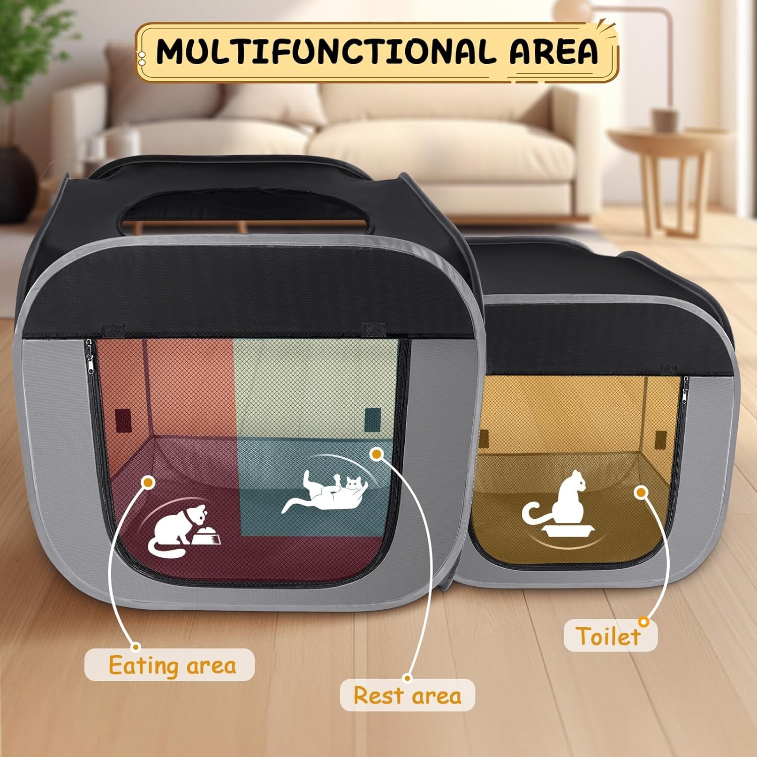 tailtastic-large-cat-playpen-with-separate-areas-outdoo-indoor-cat-enclosures-portable-pet-playpen-for-indoor-cats-puppy-and-small-animals-dog-playpen-with-carrybag-ideal-for-multi-pet-households-works-as-birthing-nursing-den-pet-safe-soft-material-prevents-escape-furniture-damage