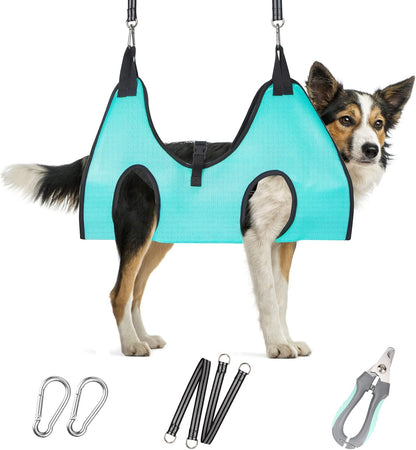 ATESON Pet Grooming Hammock with Nail Clippers/Nail Trimmers/Grooming Scissors, Dog Grooming Harness for Nail Trimming, Pet Grooming Sling Helper31