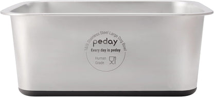PEDAY 1.2 Gallon Large Dog Water Bowl | 18/8 Human Grade Stainless Steel - Silver Classic12