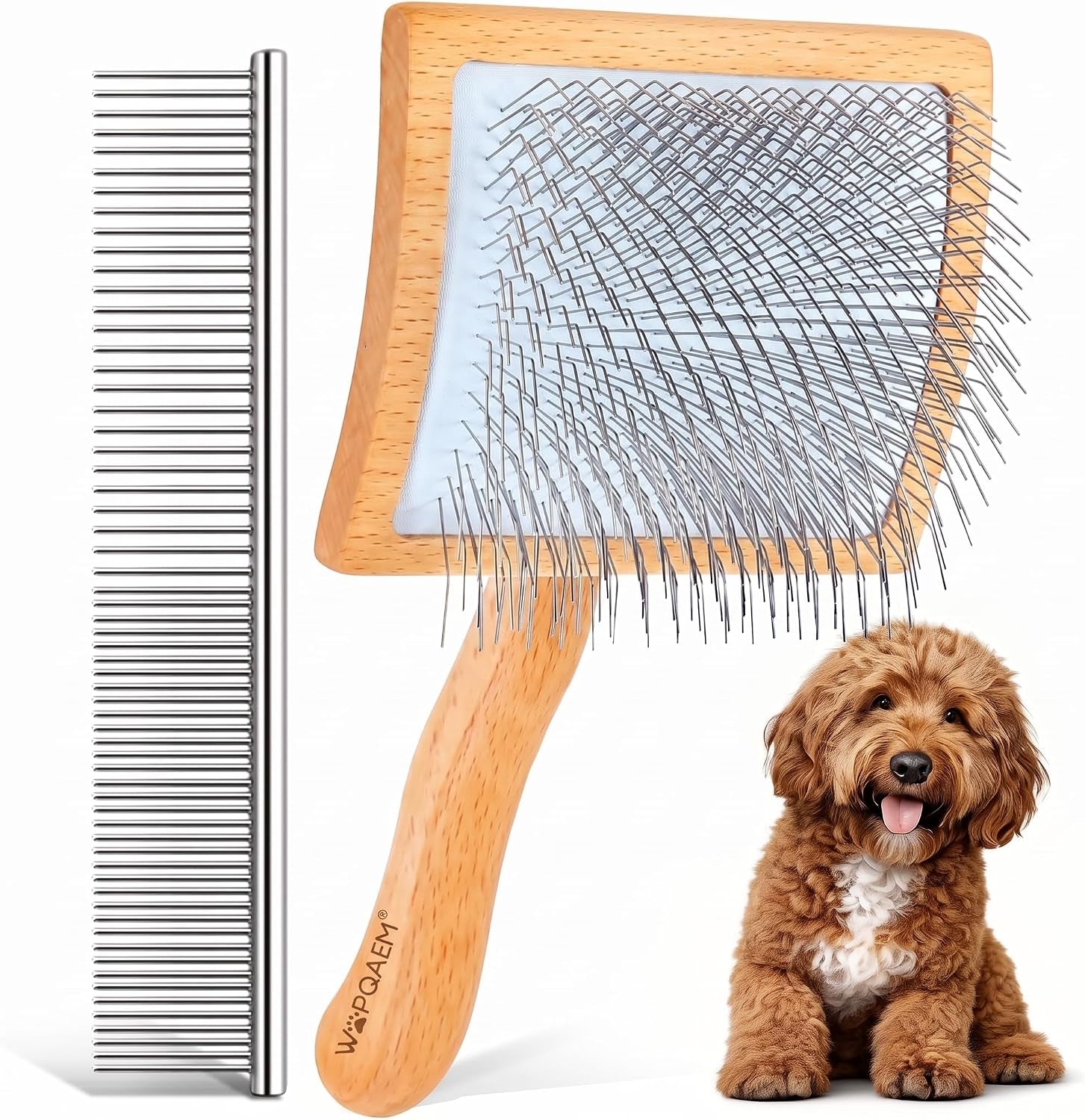 wooden-long-pin-slicker-brush-for-dogs-doodles-poodles-long-hair-grooming-detangling-and-fluffing-for-wavy-and-curly-hair-designed-for-heavy-thick-coats-to-prevent-matting-at-home