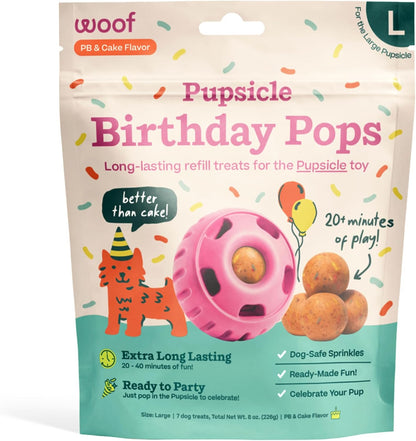 WOOF Pupsicle Peanut Butter & Beef Refill Pops Dog Treats, Large, 7 Count | for Large Pupsicles, Peanut Butter & Beef Flavor, Long-Lasting Treats, Pre-Made Pops, Wholesome Ingredients, Shelf Stable13