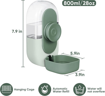 Lemtrflo 28Oz Rabbit Water Bottle Dispenser, Bunny Cage Water Bowl | Suitable for Rabbits, Guinea Pigs, Ferrets, and Other Small Pets4