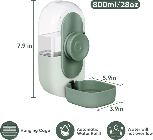 Lemtrflo 28Oz Rabbit Water Bottle Dispenser, Bunny Cage Water Bowl | Suitable for Rabbits, Guinea Pigs, Ferrets, and Other Small Pets4
