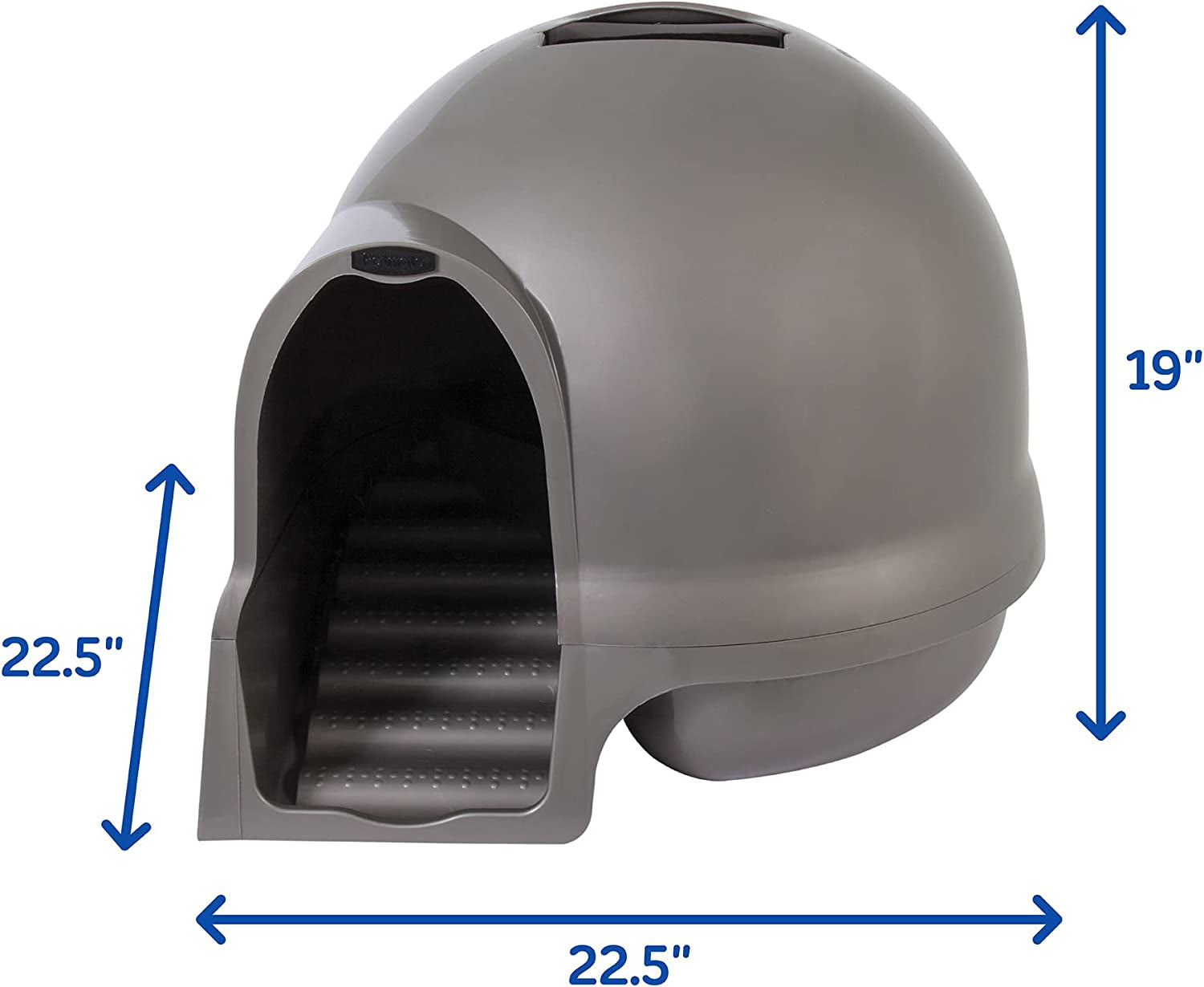 petmate-booda-clean-step-cat-litter-box-dome-made-in-the-usa-with-95-recycled-materials-brushed-nickel-made-in-usa