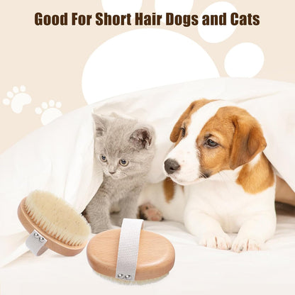Soft Boar Bristle Pet Palm Brush for Short Haired Dogs and Cats with Band, Reduce Shedding, Ergonomic Dog Brush, Easy to Hold and Reduces Stress on Your Wrist | Ideal for Daily Grooming5