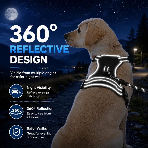 No Pull Dog Harness, Large Black Tactical Vest Harness, Heavy Duty 900D Nylon Reflective Pet Harness with Front & Back Control Handles, Adjustable Padded Vest for Large Dogs German Shepherd7