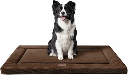 Dog Bed for Crate, Medium/Large Dogs Crate Bed,Washable Dog Beds Kennel Mat | Pet Beds Mat W/ Soft Wavy Plush Comfortable Anti-Slip Sleeping Mattress for Dogs & Cats,Gray7