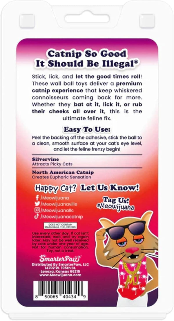 Meowijuana Stick 'N' Lick Catnip Balls, 2-Pack | Purrple Passion | Stickable Catnip & Valerian Root Balls for Cats, 2-Pack; Calming Enrichment for Anxious Cats; Organic, North American-Grown4