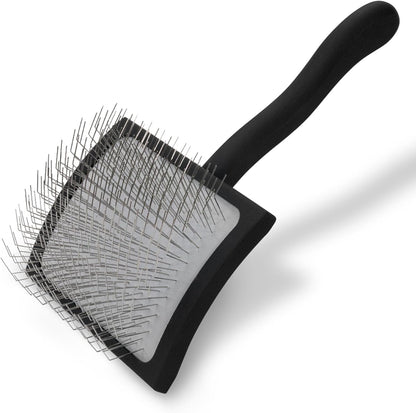 Chris Christensen Big G Dog Slicker Brush for Dogs (Goldendoodles, Labradoodles, Poodles), Groom like a Professional, Fluff Detangle Style, Saves Time Energy, Coral, Large10