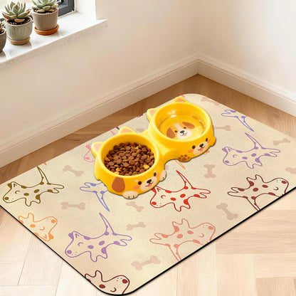 Pet Feeding Mat for Floors Cat Food Mat Waterproof Dog Food Mat and Water Absorbent Quick Dry Non Slip Mat for Cat Bowls27