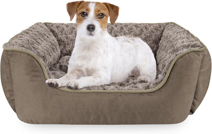 JOEJOY Rectangle Dog Bed for Large Medium Small Dogs - Washable Orthopedic Sofa Bed, Soft Breathable Puppy & Pet Cuddler, Durable Calming Dog Bed with Anti-Slip Bottom, Multiple Sizes, Beige17