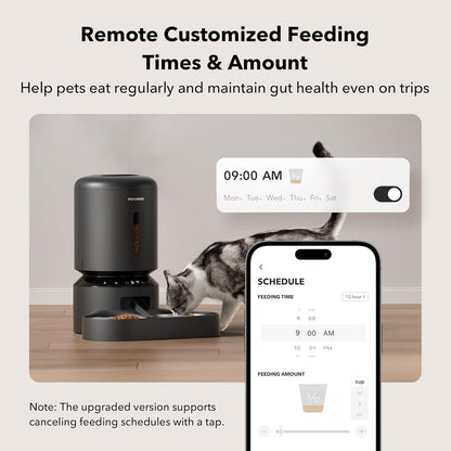 PETLIBRO Automatic Cat Feeder for 2 Cats, 5G&2.4G Wifi Pet Feeders, 5L Programmable Cat Food Dispenser with Airtight Lock-Fresh Technology, Dual Stainless Steel Bowls, Low Food Sensor3