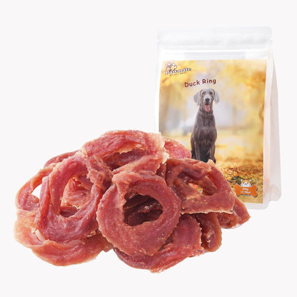 Pawmate Dog Treats Chicken Jerky Rings, Rawhide-Free Grain-Free Real Dried Tenders Natural Chicken Breast Dog Chewy Training Snacks for Small Medium Large Dogs Large Pack, 10.6 Oz10