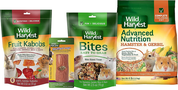 Wild Harvest Hamster and Gerbil Advanced Nutrition Diet, 4-Pound, Multicolor, One Size (E1950W), 4 Pounds8