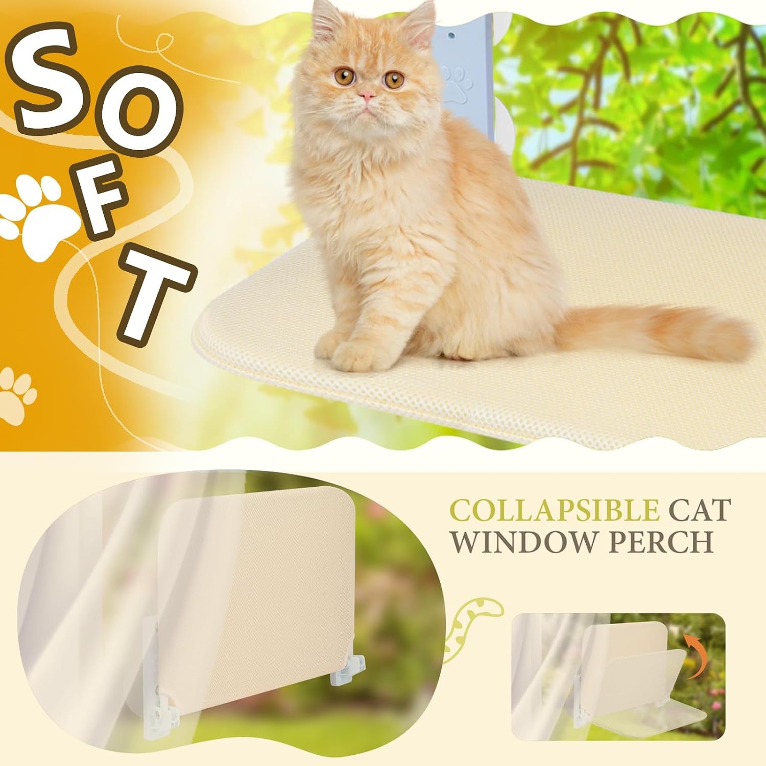 cat-window-perch-seat-hammock-foldable-hammock-with-4-strong-suction-cups-easy-to-assemble-and-cat-wand-cream