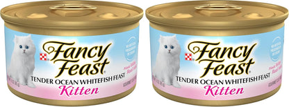 Purina Fancy Feast Tender Ocean Whitefish Feast Wet Kitten Food - (Pack of 24) 3 Oz. Cans12